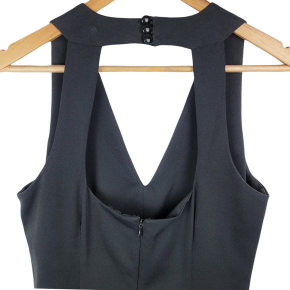 Vintage Georgiou Black Maxi Dress Size 8 - Picture 3 of 11